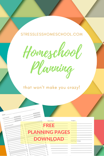 Free Homeschool Planning Pages